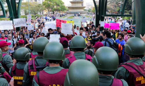 Protesters In Front Of Police Wikipedia