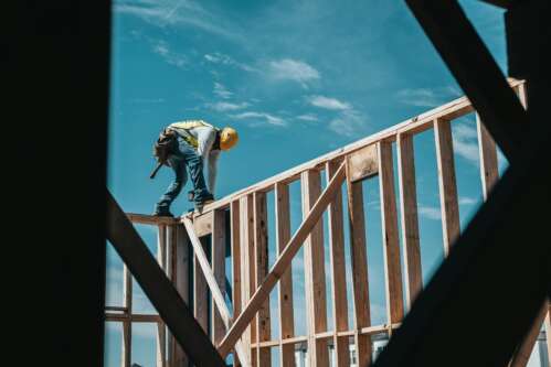 photo of housing construction site