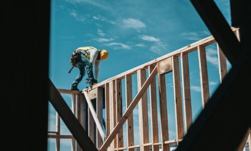 photo of housing construction site
