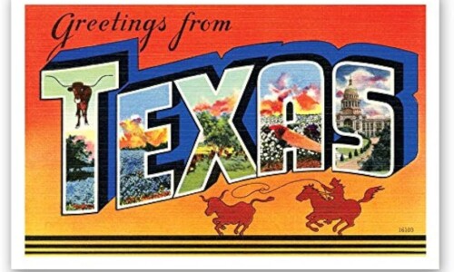 image of vintage Texas postcard